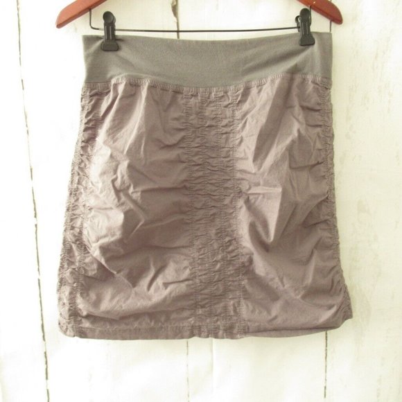 XCVI Dresses & Skirts - XCVI Wearables Mini Skirt M Medium Gray Ruched Pull On